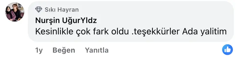 Müşteri referansı - Facebook yorum 8